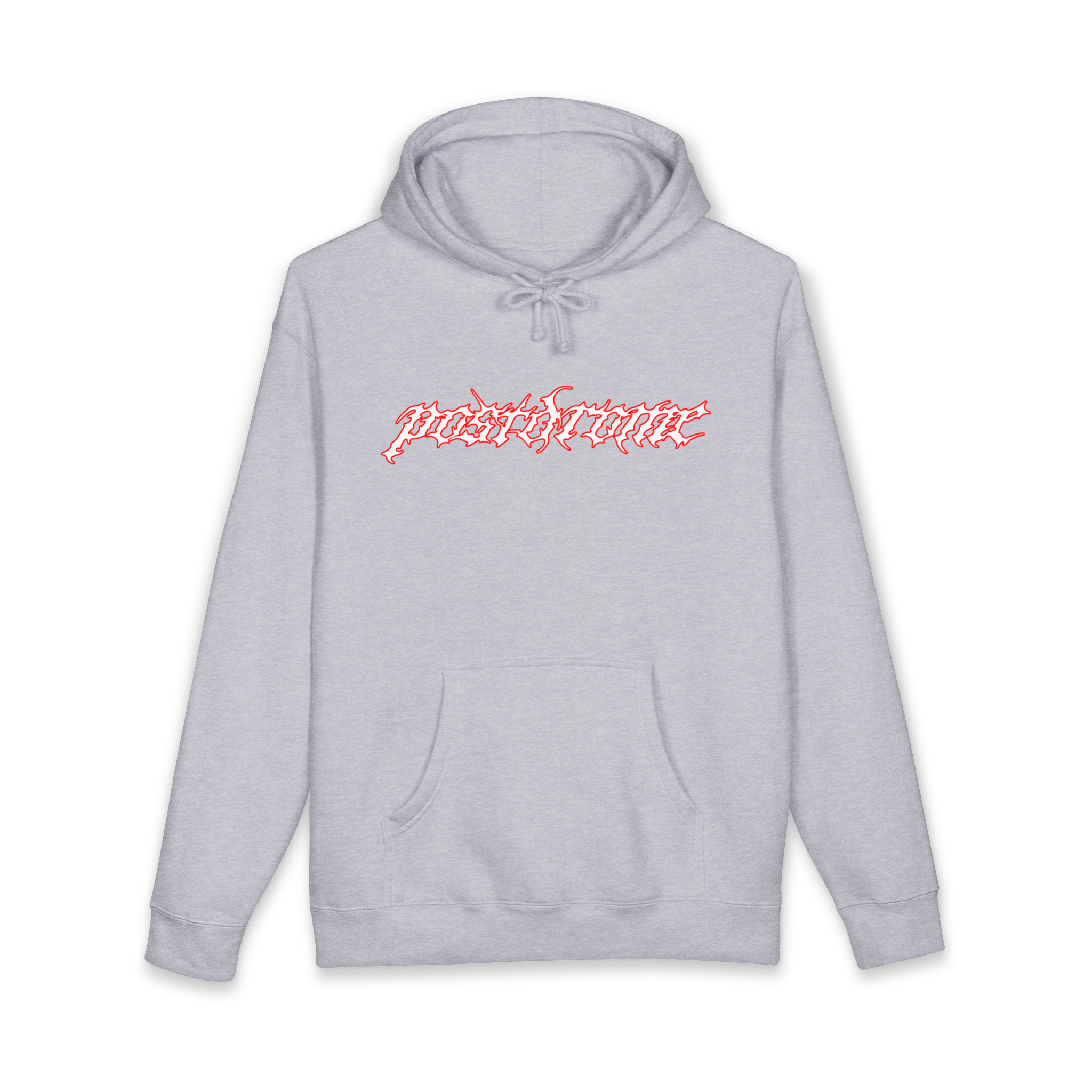 postdrome White/Red Logo Hoodie